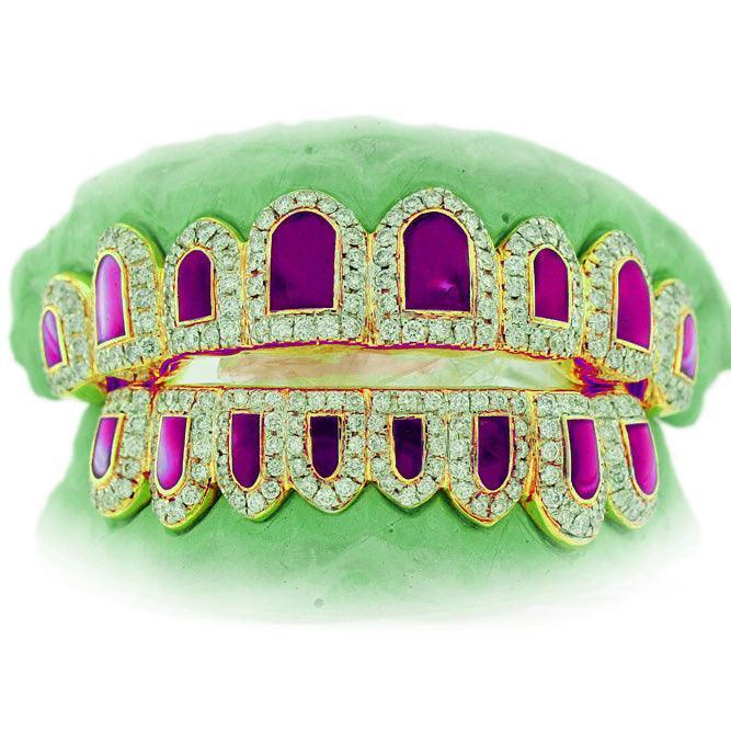 PWG2017 - CANDY PAINT PAUL WALL CUSTOM DIAMOND PURPLE ENAMEL GRILL - Johnny Dang & Co