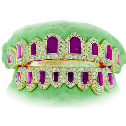 PWG2017 - CANDY PAINT PAUL WALL CUSTOM DIAMOND PURPLE ENAMEL GRILL - Johnny Dang & Co