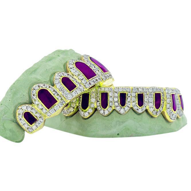 PWG2017 - CANDY PAINT PAUL WALL CUSTOM DIAMOND PURPLE ENAMEL GRILL - Johnny Dang & Co