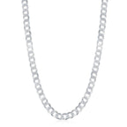 Sterling Silver 4.4mm Cuban Chain - Rhodium Plated - Johnny Dang & Co