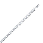 Sterling Silver 4.4mm Cuban Chain - Rhodium Plated - Johnny Dang & Co