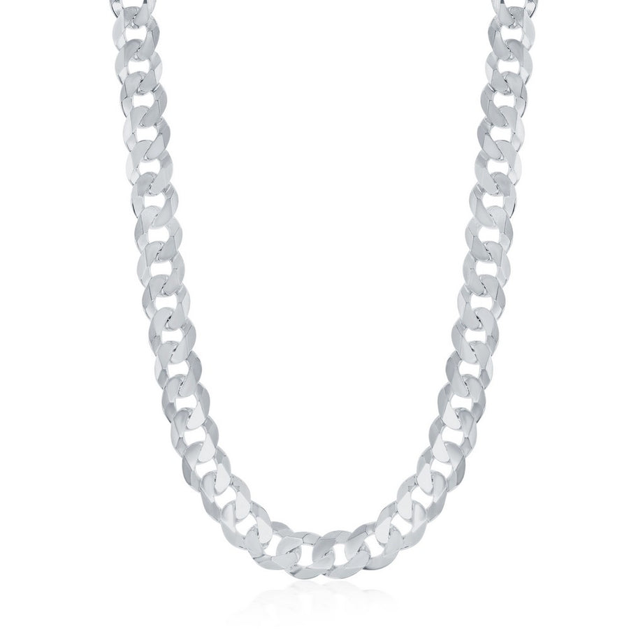 Sterling Silver 6.25mm Cuban Chain - Rhodium Plated