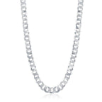 Sterling Silver 7.85mm Cuban Chain - Rhodium Plated - Johnny Dang & Co