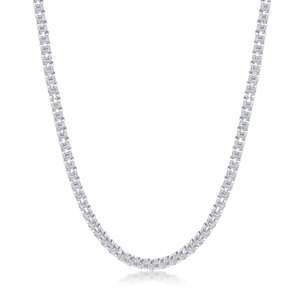 Sterling Silver 3mm Round Coriana Chain - Rhodium Plated – Johnny Dang & Co