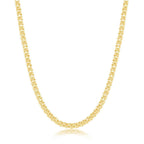 Sterling Silver 3mm Round Coriana Chain - Gold Plated - Johnny Dang & Co