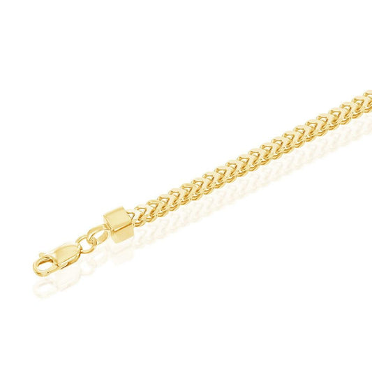 Sterling Silver 3mm Franco Chain (100 Gauge) - Gold Plated - Johnny Dang & Co