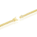 Sterling Silver Micro Pave CZ, 6.5mm Miami Cuban Chain - Gold Plated 22" 24" - Johnny Dang & Co