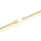 Sterling Silver Micro Pave CZ, 6.5mm Miami Cuban Bracelet - Gold Plated 8.5" - Johnny Dang & Co