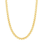 Sterling Silver 3mm Round Box Chain - Gold Plated - Johnny Dang & Co