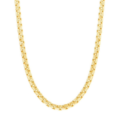 14K Yellow Gold 2.5mm Venetian Round Box Chain 18", 20", 22", 24" - Johnny Dang & Co