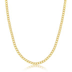 Sterling Silver 3mm Cuban Chain - Gold Plated - Johnny Dang & Co