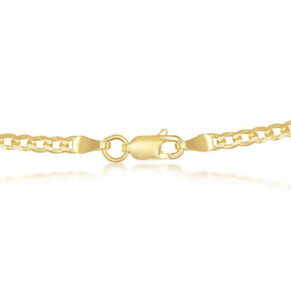 Sterling Silver 3mm Cuban Chain - Gold Plated - Johnny Dang & Co