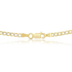 Sterling Silver 3mm Pave Cuban Chain - Gold Plated - Johnny Dang & Co