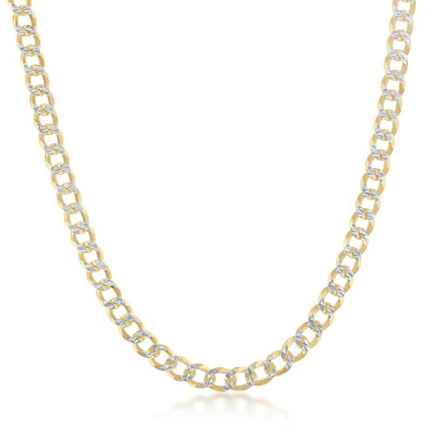 Sterling Silver 4.2mm Pave Cuban Chain - Gold Plated - Johnny Dang & Co