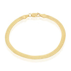 Sterling Silver 4mm Herringbone Chain - Gold Plated - Johnny Dang & Co