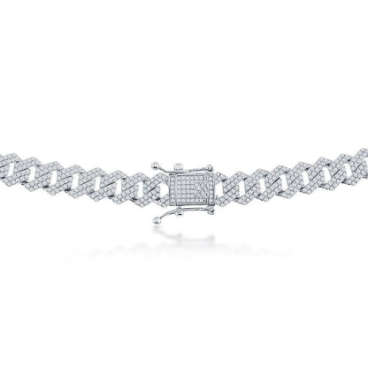 Sterling Silver 9mm Micro Pave Monaco Bracelet - Johnny Dang & Co