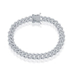 Sterling Silver 8mm Micro Pave Monaco Chain - Johnny Dang & Co