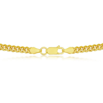 Sterling Silver 4mm 'Solid' Miami Cuban Chain - Gold Plated - Johnny Dang & Co