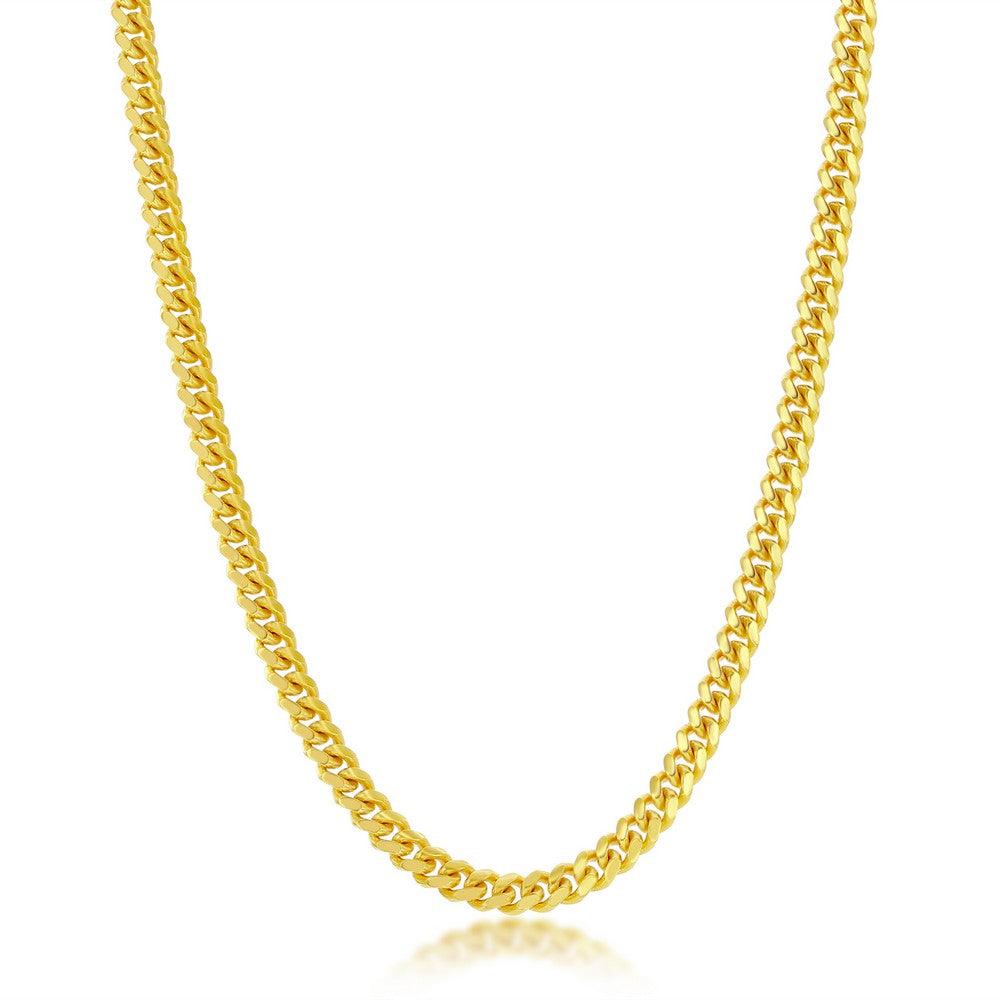 10k Gold 3.5mm Solid Miami Cuban Chain 20" 22" 24" - Johnny Dang & Co