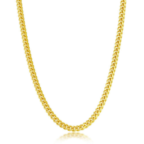 10k Gold 4mm Solid Miami Cuban Chain 20" 22" 24" 10C674 - Johnny Dang & Co
