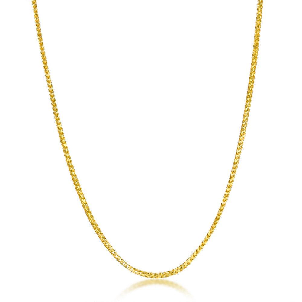 Sterling Silver 1.5mm Franco Chain - Gold Plated - Johnny Dang & Co