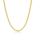 Sterling Silver 2.3mm Franco Chain - Gold Plated - Johnny Dang & Co