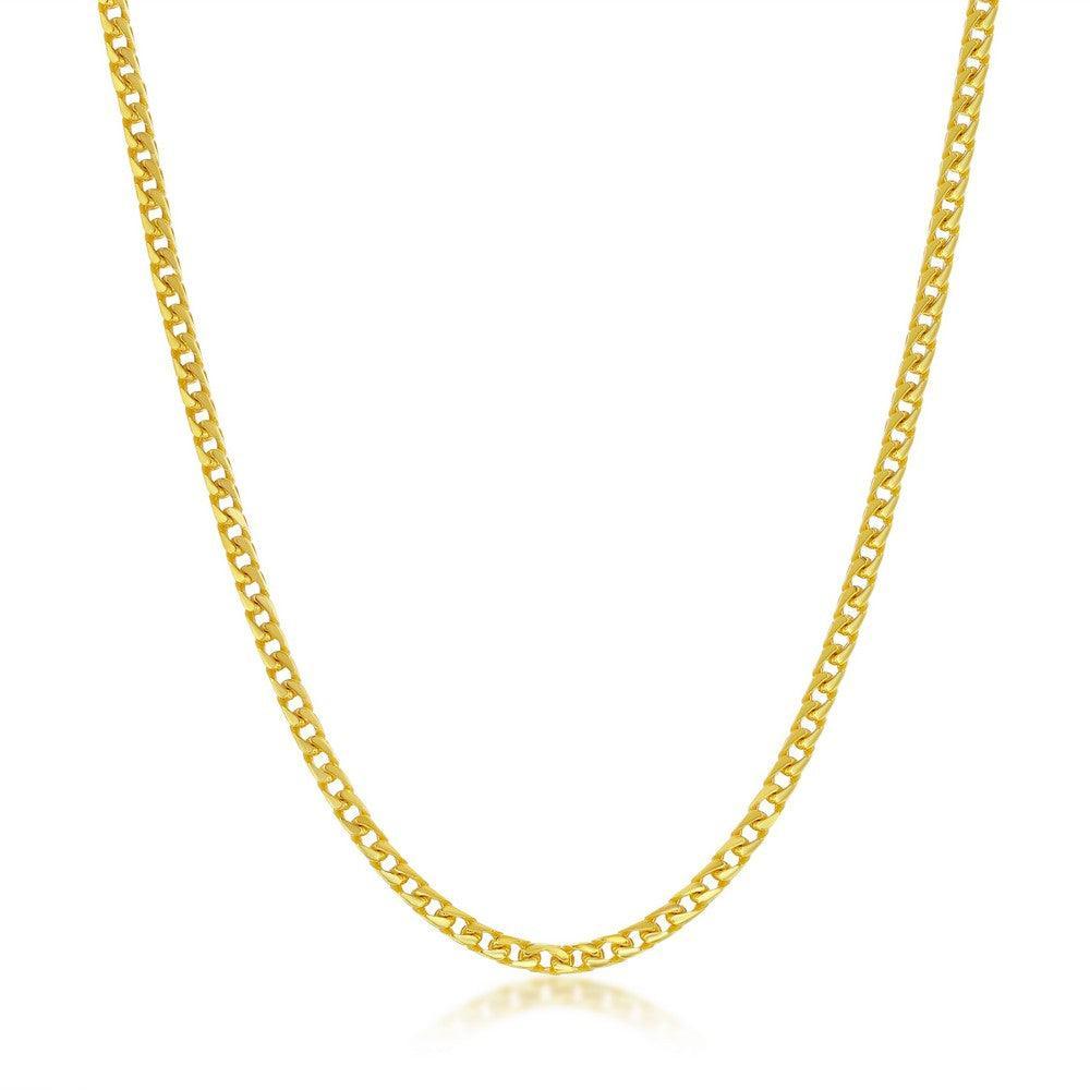 Sterling Silver 2.3mm Franco Chain - Gold Plated - Johnny Dang & Co