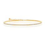 Sterling Silver Infinity & Cross Tennis Anklet - Gold Plated - Johnny Dang & Co