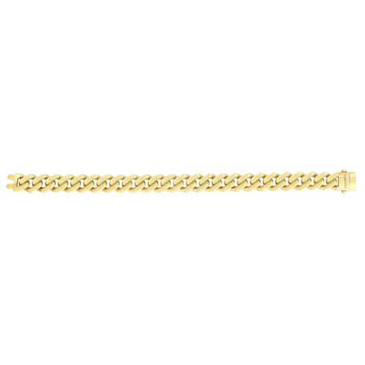 14kt Gold 22 inches Yellow Finish 11.3mm Polished Curb Link Chain with Box with Both Side Push Clasp - Johnny Dang & Co