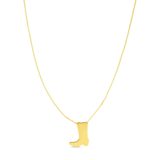 14K Gold Cowboy Boot Necklace - Johnny Dang & Co