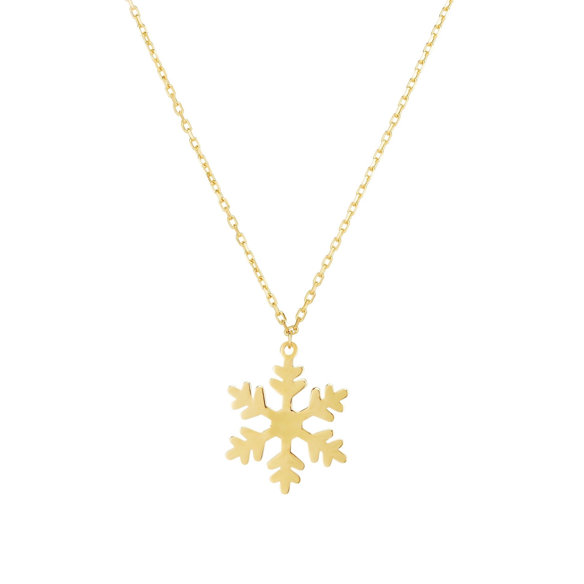 14K Gold Snowflake Necklace - Johnny Dang & Co
