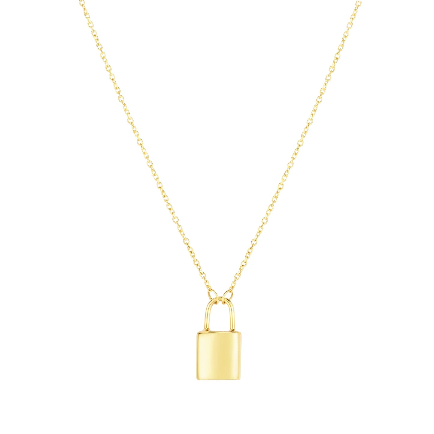 14K Lock Necklace - Johnny Dang & Co