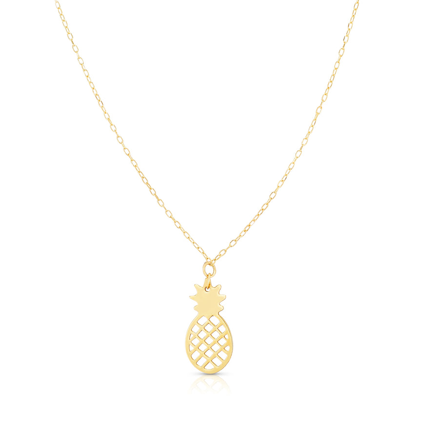 14K Gold Pineapple Necklace