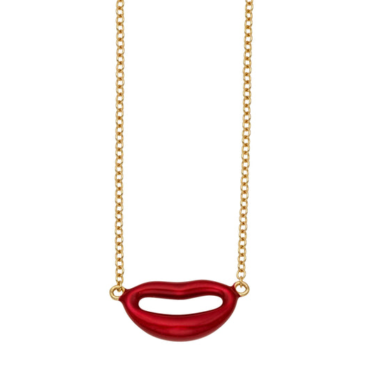 14kt Gold 18 inches Yellow Finish 8.3x19mm(CE)+1.3mm(Ch) Polished Extendable Lips Necklace with Lobster Clasp - Johnny Dang & Co