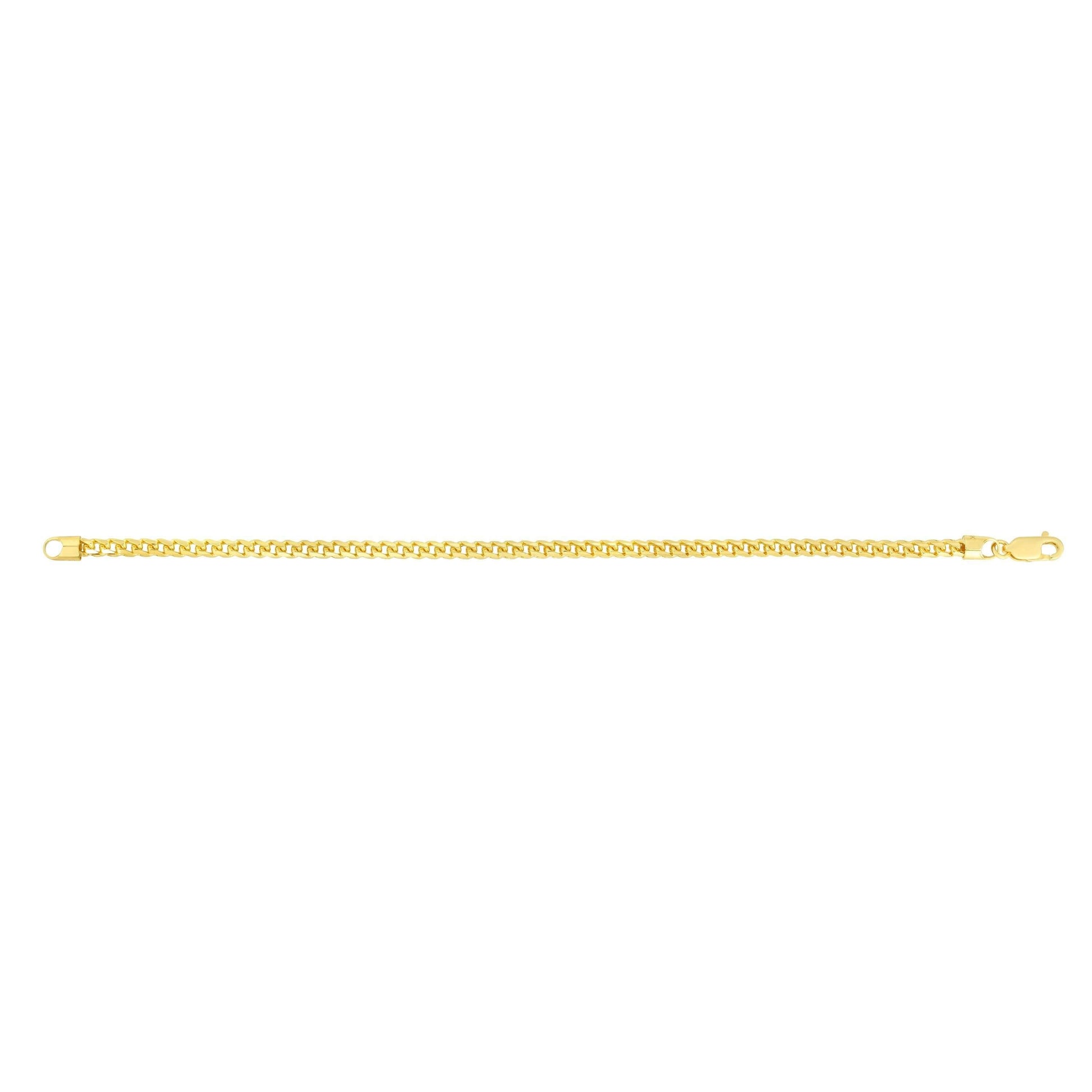 14kt Gold 24 inches Yellow Finish 4mm Shiny Round Franco Chain with Lobster Clasp - Johnny Dang & Co
