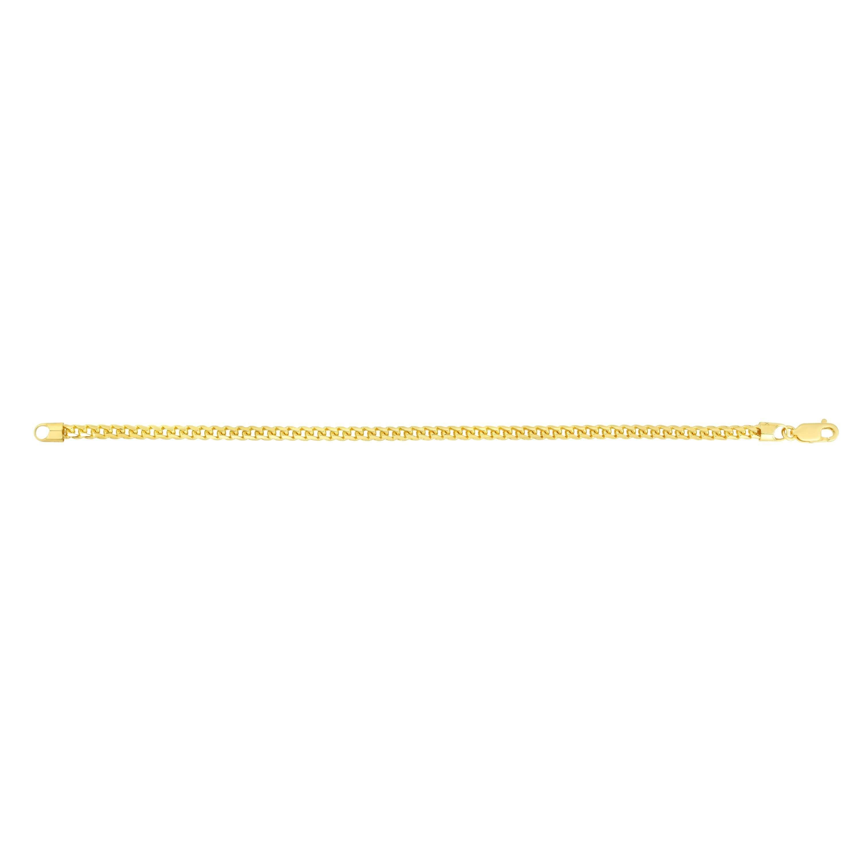 14kt Gold 24 inches Yellow Finish 4mm Shiny Round Franco Chain with Lobster Clasp - Johnny Dang & Co