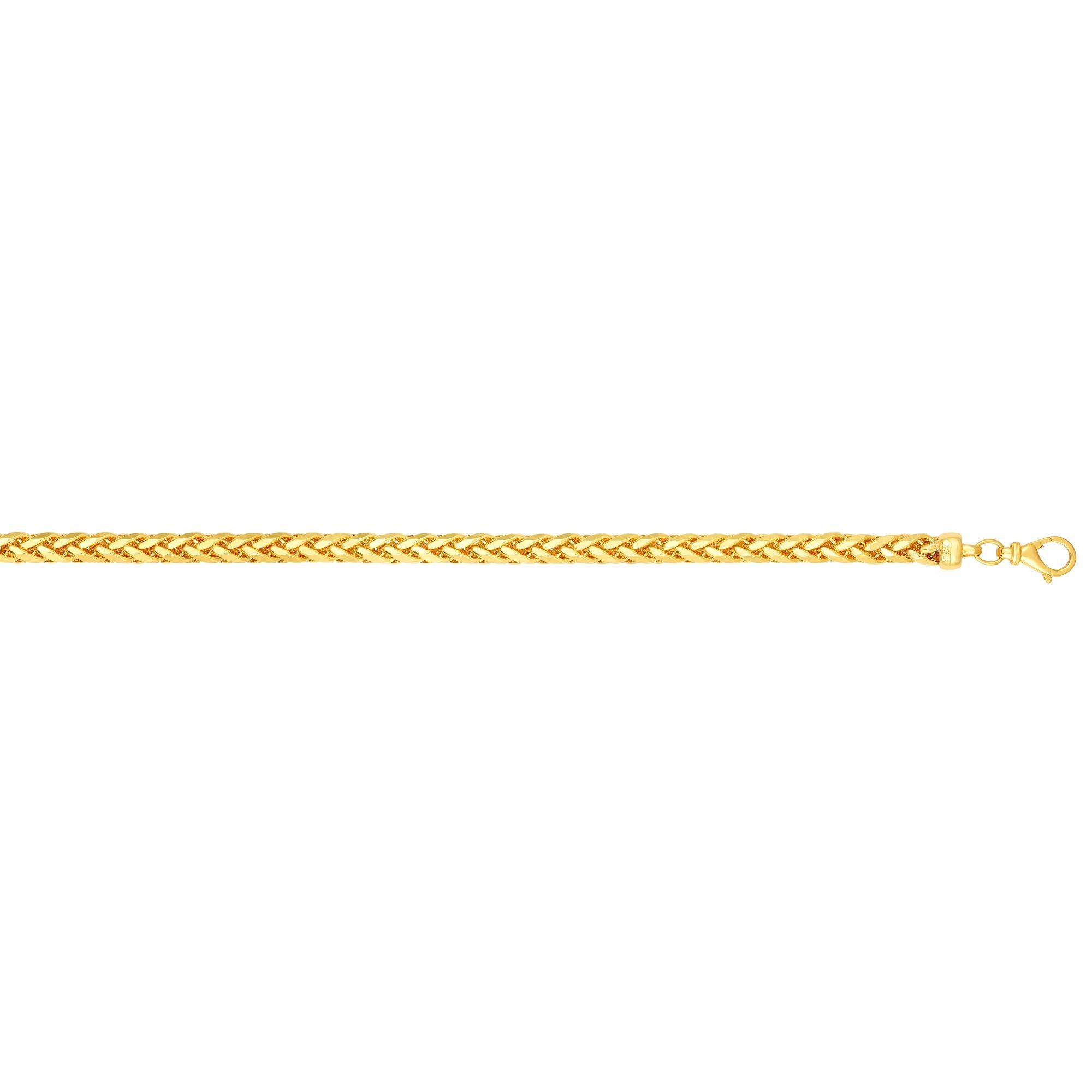 14K Gold 4mm Diamond Cut Round Franco Chain - Johnny Dang & Co