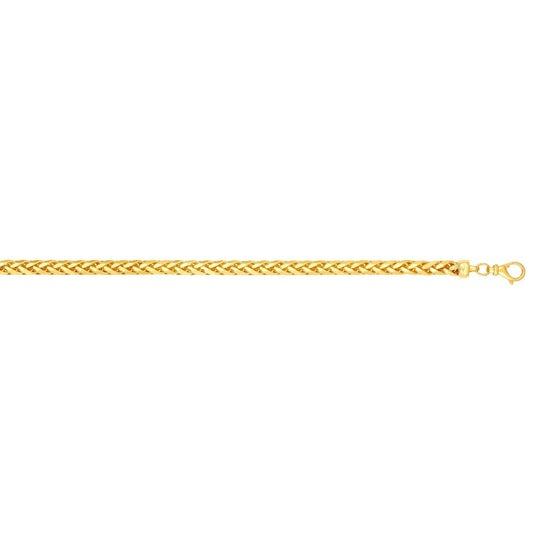 14K Gold 4mm Diamond Cut Round Franco Chain - Johnny Dang & Co