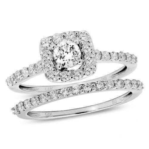 14KW 1.10CTW DIAMOND BRIDAL SET [0.27CT CTR] - Johnny Dang & Co