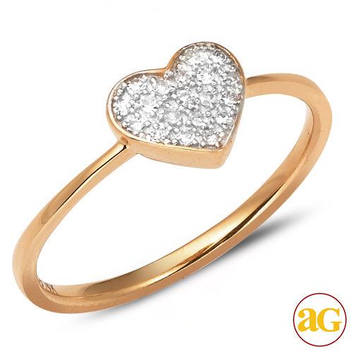 14KR 0.10CTW DIAMOND HEART RING - Johnny Dang & Co