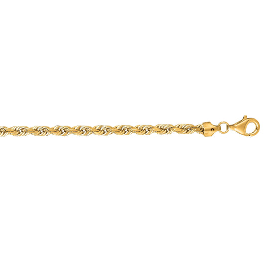 14K Gold 7mm Solid Royal Rope Chain - Johnny Dang & Co