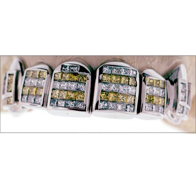 YELLOW-WHITE PRINCESS CUT INVISIBLE SET [TVJ_S104] - Johnny Dang & Co