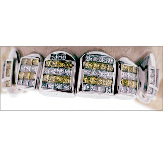 YELLOW-WHITE PRINCESS CUT INVISIBLE SET [TVJ_S104] - Johnny Dang & Co