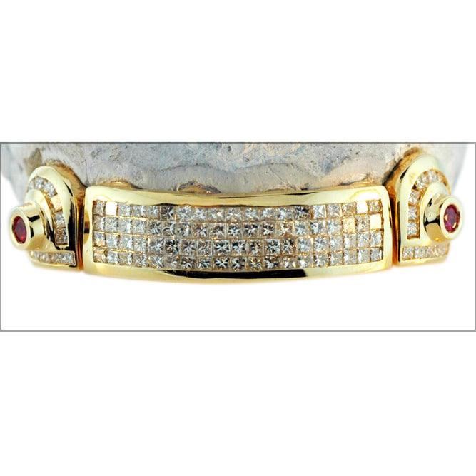 HORIZONTAL PRINCESS CUT DIAMOND GRILL [TVJ_S111] - Johnny Dang & Co