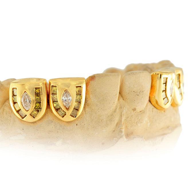 JDTK-S160103-1 18K INDIVIDUAL CHANNEL SET DIAMOND GRILL - Johnny Dang & Co