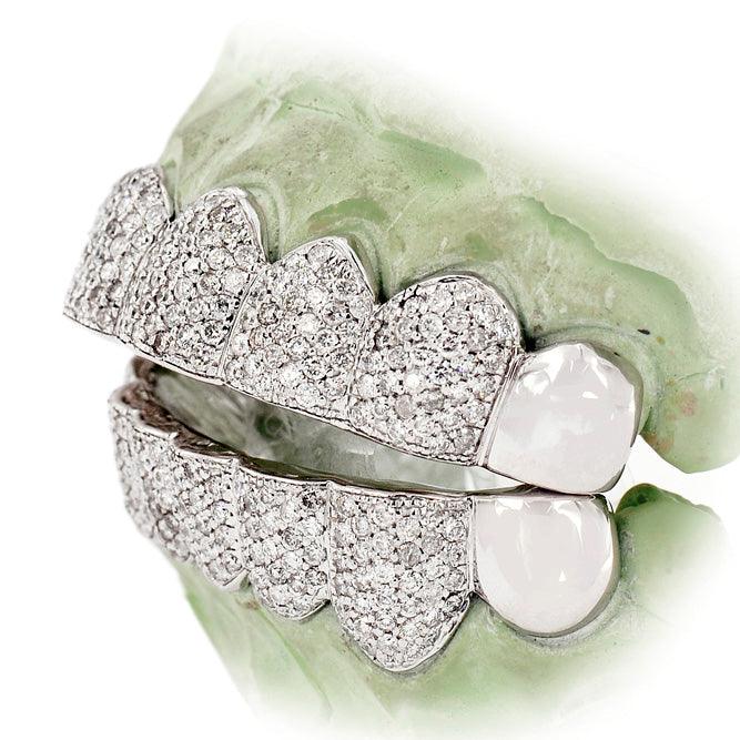 16 TEETH HAND SET DIAMOND GRILL - S161111 - Johnny Dang & Co