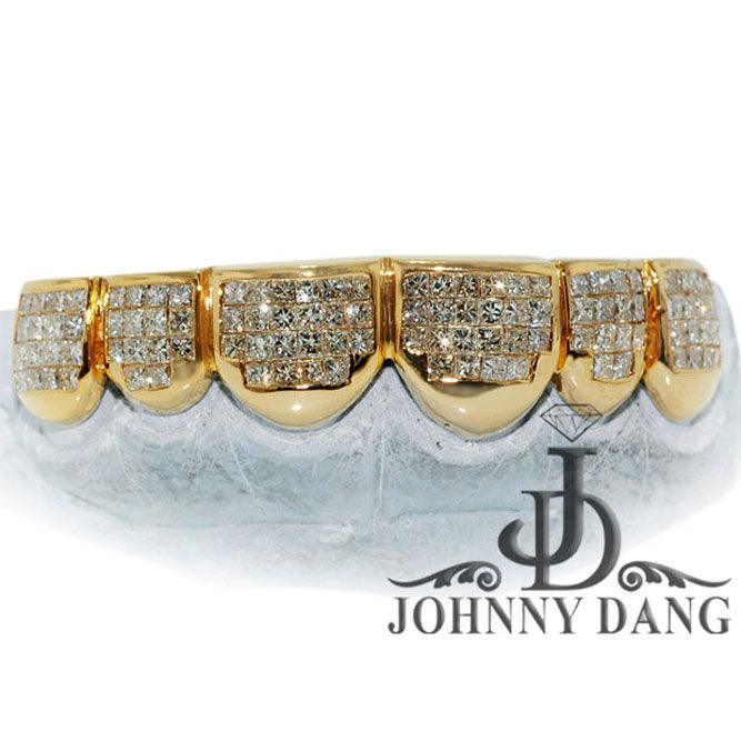 GOLDTEETH S-5060A 6 TEETH INVISIBLE HAND SET DIAMOND GRILL - Johnny Dang & Co