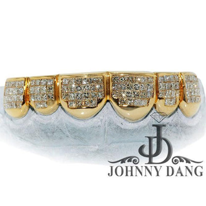 GOLDTEETH S-5060A 6 TEETH INVISIBLE HAND SET DIAMOND GRILL - Johnny Dang & Co