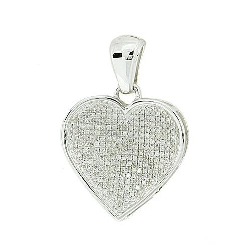 10KW 0.50CTW INVERTED HEART PENDANT - Johnny Dang & Co