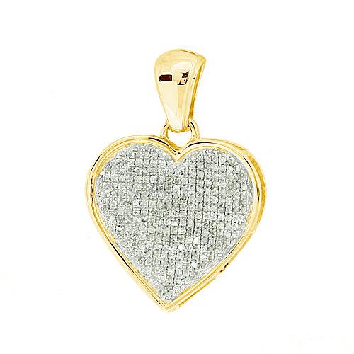 10KY 0.50CTW INVERTED HEART PENDANT - Johnny Dang & Co